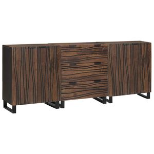 vidaXL Ensemble de buffet 3 pc Brun Noy&eacute; Bois de mangue massif