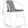 vidaXL Ensemble de salle &agrave; manger pour jardin 5 pcs Noir