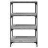 vidaXL Biblioth&egrave;que Sonoma gris 60x33x100 cm Bois d'ing&eacute;nierie acier