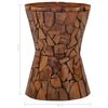 vidaXL Tabouret mosaïque Marron Bois de teck solide