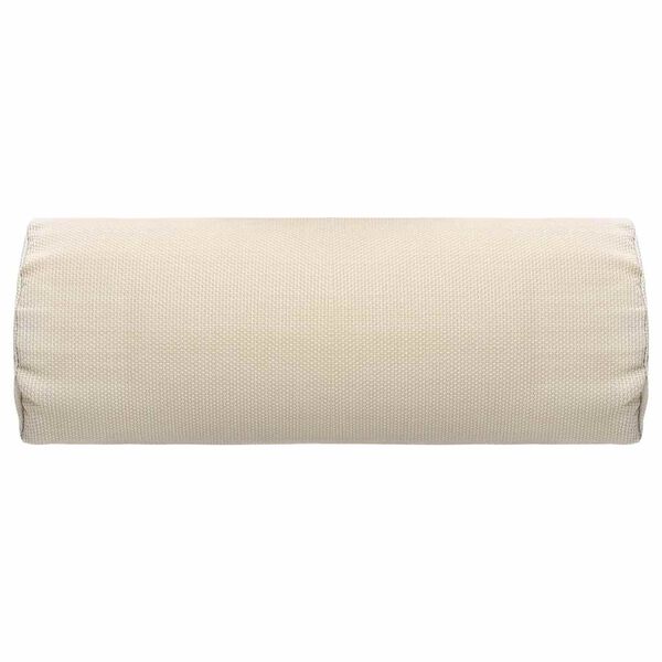 vidaXL Appui-t&ecirc;te de chaise longue Cr&egrave;me 40x7,5x15 cm Textil&egrave;ne