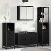 vidaXL Ensemble de mobilier de salle de bain 4 pcs Ch&ecirc;ne noir