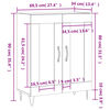 vidaXL Buffet ch&ecirc;ne fum&eacute; 69,5x34x90 cm bois d'ing&eacute;nierie