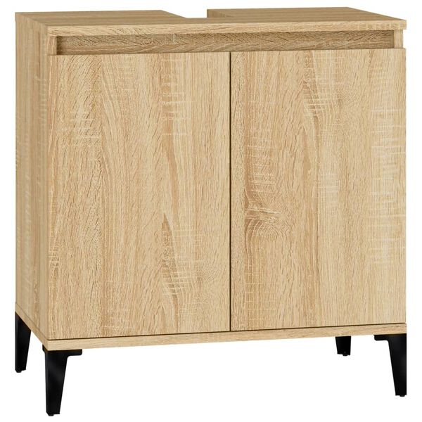 vidaXL Meuble d'&eacute;vier ch&ecirc;ne sonoma 58x33x60 cm bois d'ing&eacute;nierie