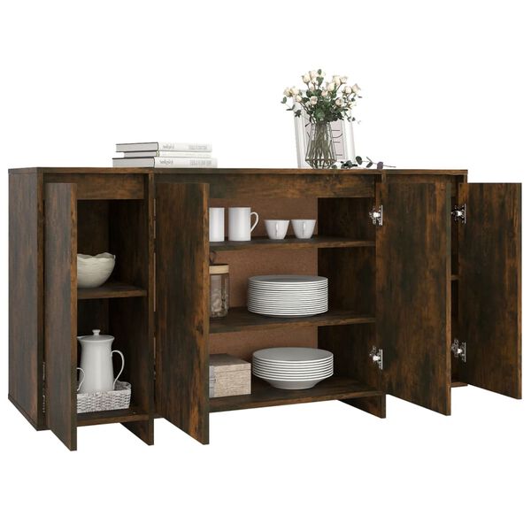 vidaXL Buffet ch&ecirc;ne fum&eacute; 135x41x75 cm bois d'ing&eacute;nierie