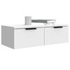 vidaXL Armoires murales 2 pcs blanc 68x30x20 cm Bois d'ing&eacute;nierie
