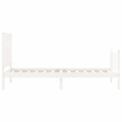 vidaXL Cadre de lit sans matelas blanc 90x200 cm bois de pin massif