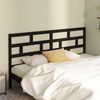vidaXL T&ecirc;te de lit Noir 186x4x100 cm Bois massif de pin