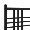 vidaXL Cadre de lit m&eacute;tal sans matelas avec t&ecirc;te de lit noir 100x190cm