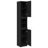 vidaXL Cabinet de salle de bain Ch&ecirc;ne noir 61 x 61 x 188.5 cm