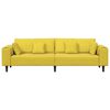 vidaXL Canap&eacute; avec coussin Jaune 250 x 77 x 76 cm Velours