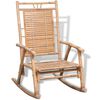 vidaXL Chaise &agrave; bascule en bambou