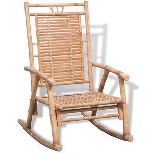 vidaXL Chaise &agrave; bascule en bambou