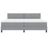 vidaXL Lit &agrave; ressorts avec matelas Gris clair 200 x 200 cm tissu