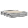 vidaXL Cadre de lit Gris Sonoma 160 x 200 cm Bois de pin massif