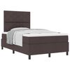 vidaXL Lit &agrave; ressorts avec matelas Marron fonc&eacute; 120 x 200 cm tissu