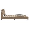 vidaXL Cadre de lit Viana avec LED sans matelas cappuccino 180x200 cm
