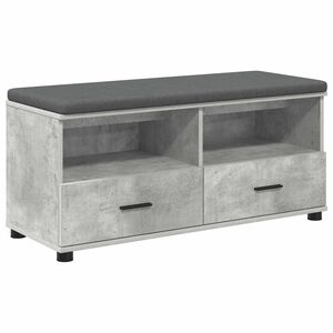 vidaXL Banc d'entr&eacute;e Gris B&eacute;ton 100 x 38 x 46 cm