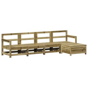 vidaXL Salon de jardin 5 pcs bois de pin impr&eacute;gn&eacute;