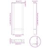 vidaXL Pieds de table console Blanc 2 pi&egrave;ces 28 x (72-73) cm Acier