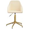 vidaXL Chaises pivotantes &agrave; manger lot de 6 cr&egrave;me velours