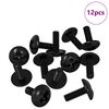 vidaXL Vis de manchon 12 pi&egrave;ces Noir M4 x 10 mm Fer