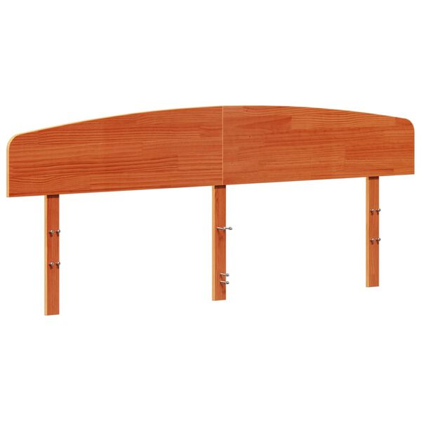 vidaXL T&ecirc;te de lit cire marron 180 cm bois massif de pin