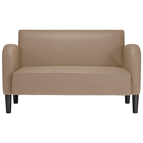 vidaXL Canap&eacute; causeuse cappuccino 110 cm similicuir