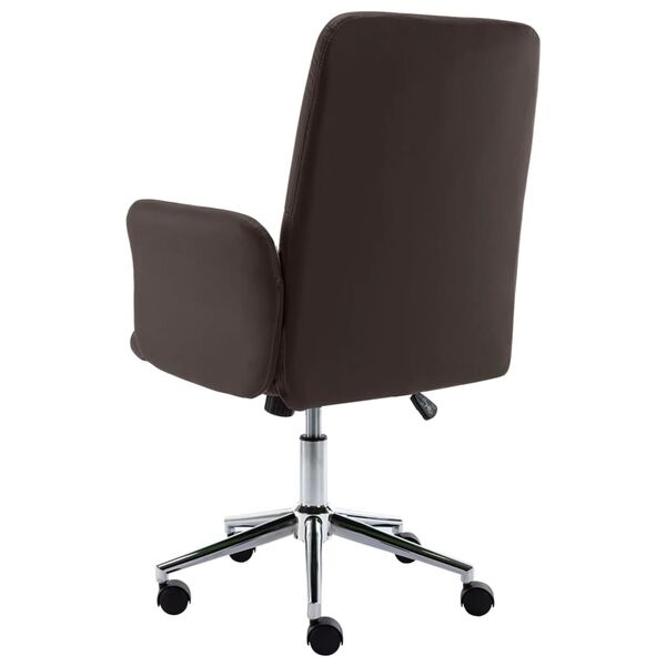 vidaXL Chaise de bureau Marron Similicuir