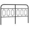 vidaXL T&ecirc;te de lit de remplacement m&eacute;tal noir 140 cm