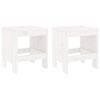 vidaXL Tabourets de jardin lot de 2 blanc 40x36x45 cm bois massif pin
