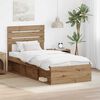 vidaXL Cadre de lit Ch&ecirc;ne artisan 90 x 190 cm Pin massif