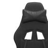 vidaXL Chaise de jeu avec repose-pied Noir Similicuir