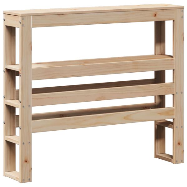 vidaXL T&ecirc;te de lit avec &eacute;tag&egrave;res 90 cm bois massif de pin