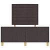 vidaXL Cadre de lit avec t&ecirc;te de lit Marron fonc&eacute; 140 x 190 cm tissu