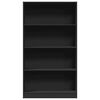 vidaXL Biblioth&egrave;que noir 80x24x143 cm bois d'ing&eacute;nierie
