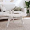 vidaXL Dessus de table rond blanc &Oslash;90x3 cm bois de pin massif