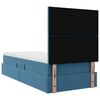 vidaXL Lit avec rangement et LED Bleu fonc&eacute; 90 x 200 cm Velours
