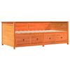 vidaXL Lit de jour sans matelas cire marron 100x200 cm pin massif