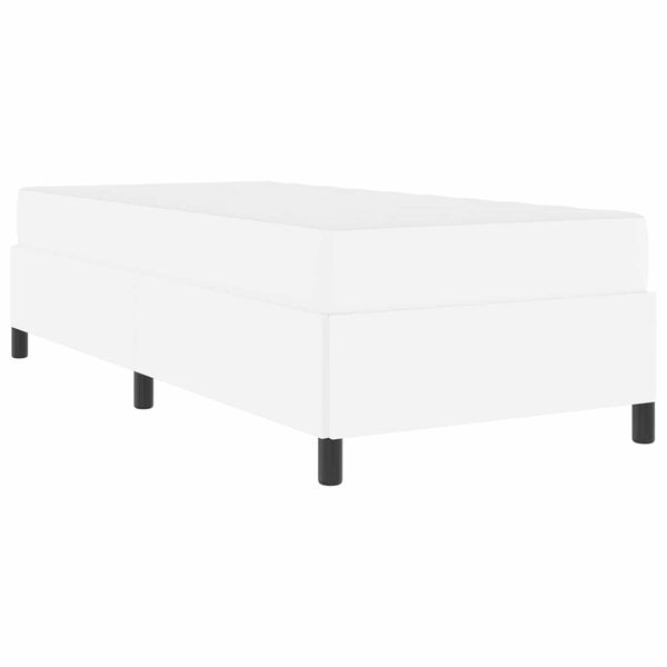 vidaXL Cadre de lit avec matelas Blanc 90 x 200 cm tissu