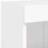 vidaXL Ensemble de meubles TV muraux 6 pcs avec lumi&egrave;res LED blanc