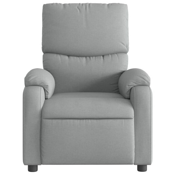vidaXL Fauteuil inclinable Gris clair Tissu