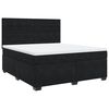 vidaXL Sommier &agrave; lattes de lit avec matelas Noir 180x200 cm Velours