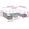 vidaXL Ensemble de canapé de jardin 10 pcs Beige et blanc