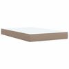 vidaXL Lit &agrave; sommier tapissier avec matelas cappuccino 120x190cm similicuir