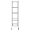 vidaXL &Eacute;tag&egrave;re de rangement 5 niveaux roues 75x35x155 cm Chrome 250 kg