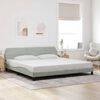 vidaXL Cadre de lit Dover gris clair 200x200 cm velours