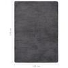 vidaXL Tapis peluche Anthracite 170x120 cm