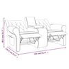 vidaXL Fauteuil inclinable et porte-gobelets 2 places noir similicuir