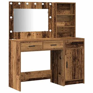 vidaXL Table de Toilette 2 pc Marron 78,5 x 41 x 135 cm
